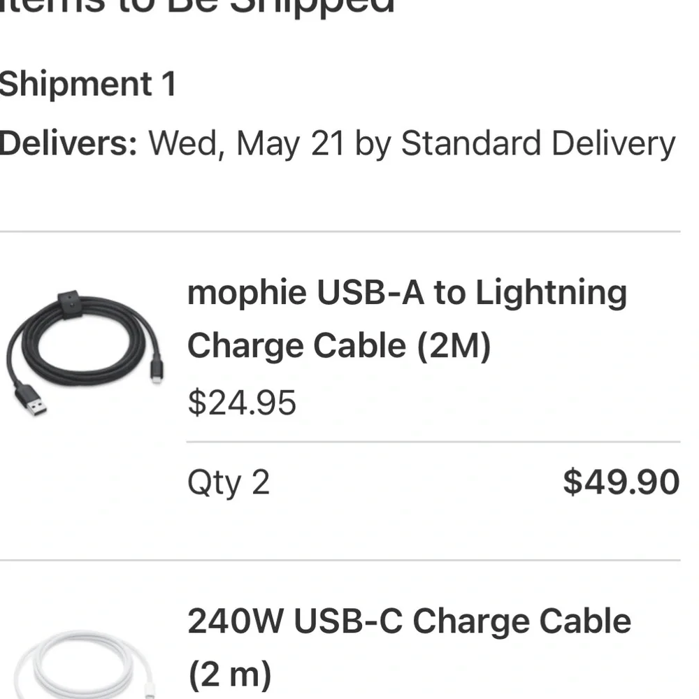 Black Braided USB-A to Lightning Cable